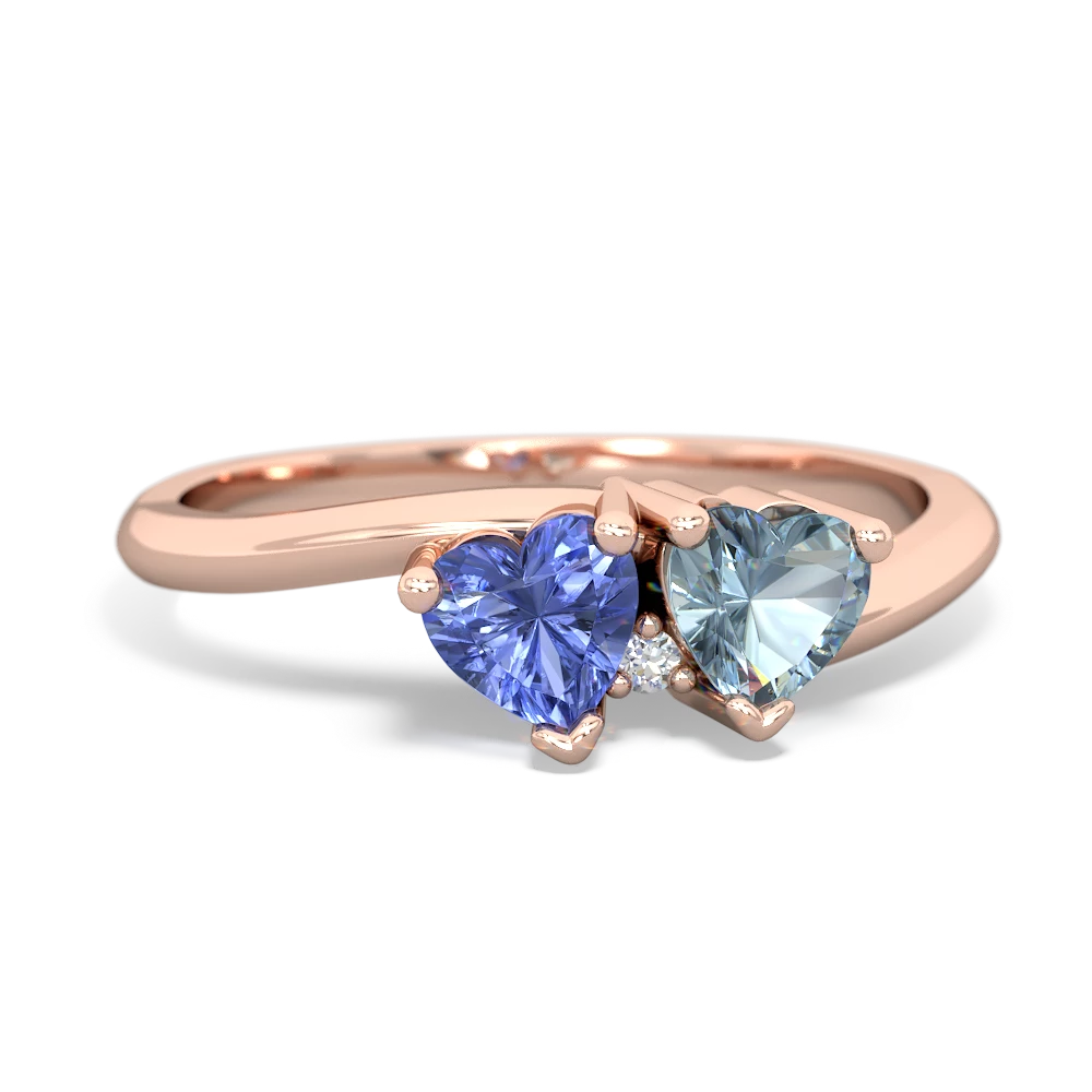 Tanzanite Sweethearts 14K Rose Gold ring R5260