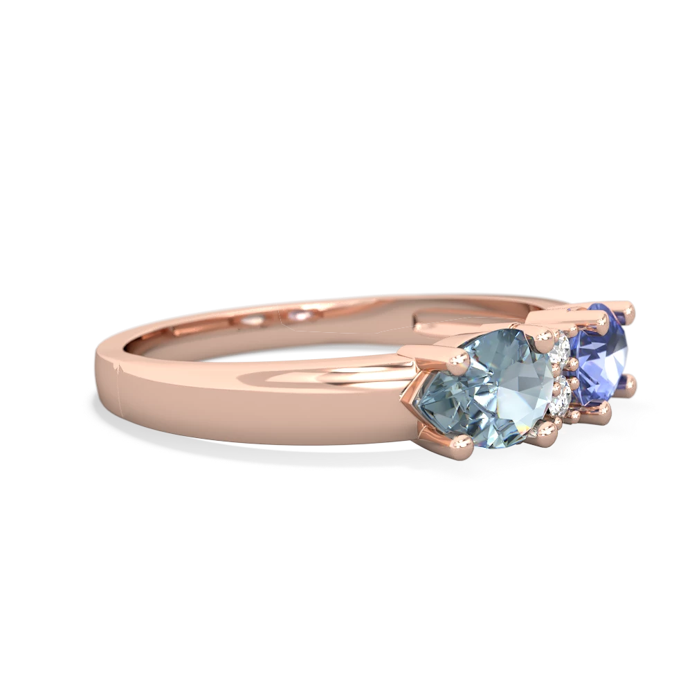 Tanzanite Pear Bowtie 14K Rose Gold ring R0865