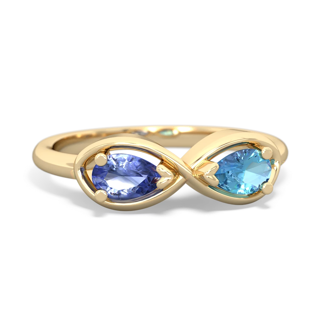 Tanzanite Infinity 14K Yellow Gold ring R5050