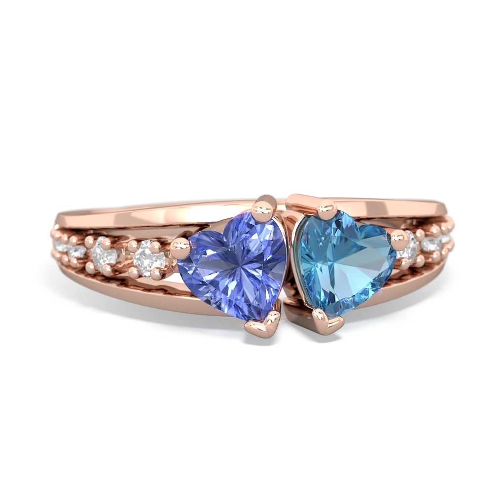 Tanzanite Heart To Heart 14K Rose Gold ring R3342