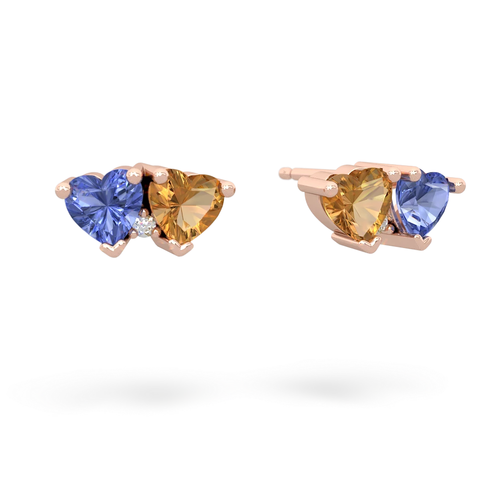 Tanzanite Sweethearts 14K Rose Gold earrings E5260