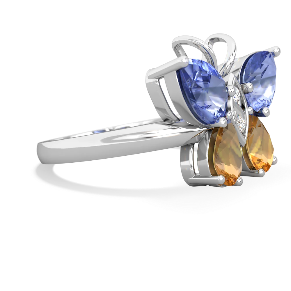 Tanzanite Butterfly 14K White Gold ring R2215