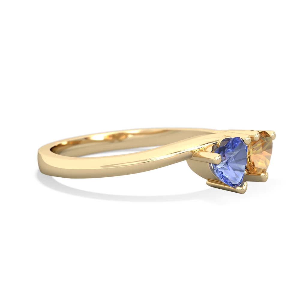 Tanzanite Sweethearts 14K Yellow Gold ring R5260