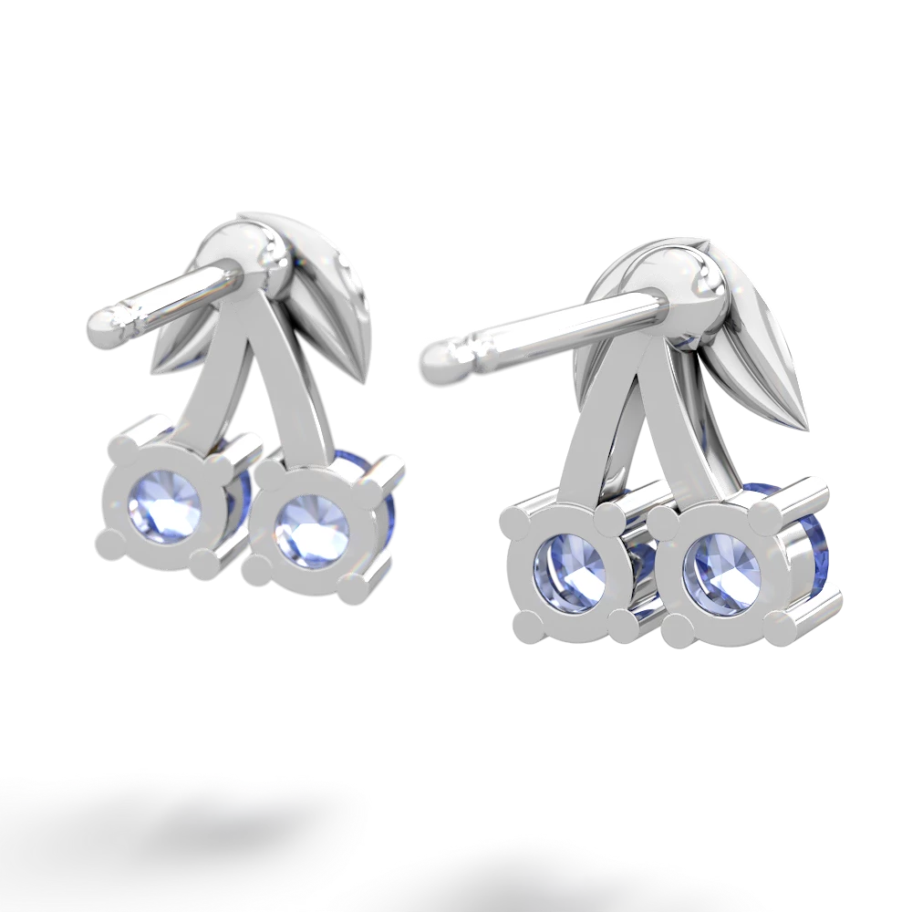 Tanzanite Sweet Cherries 14K White Gold earrings E7001