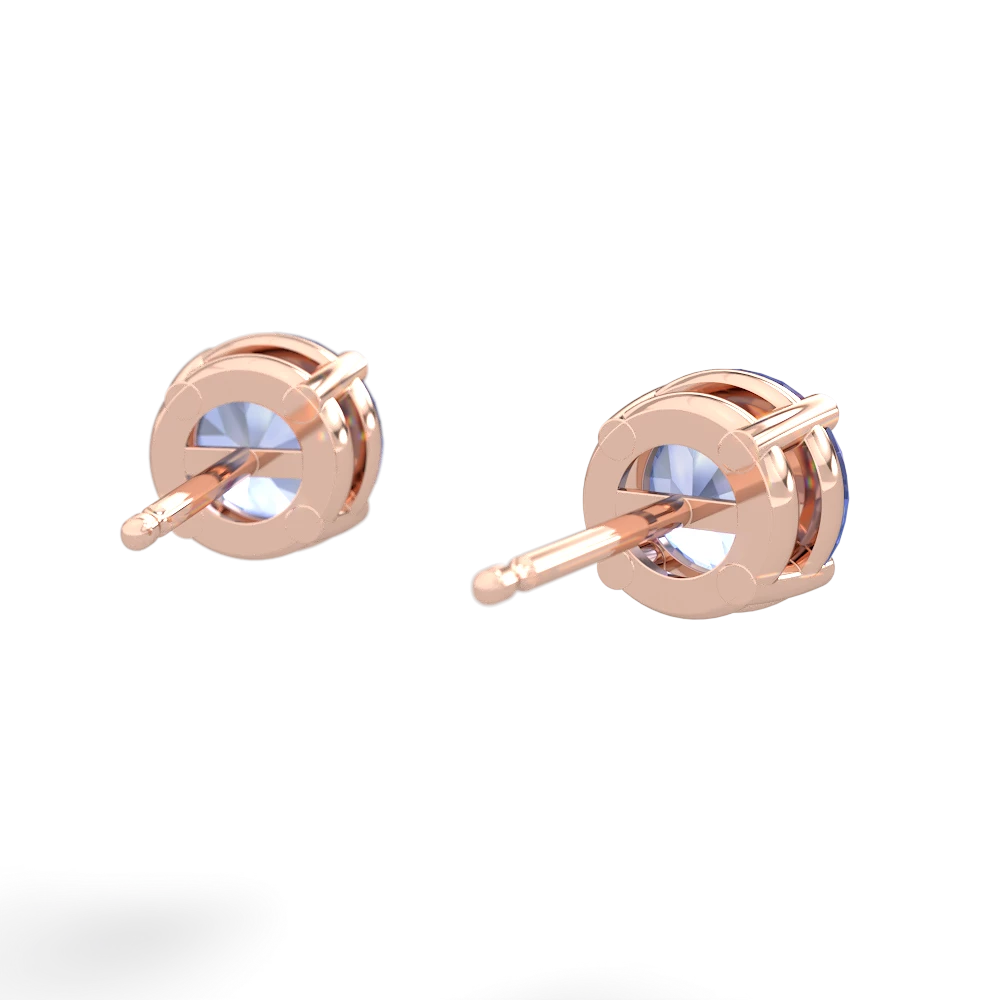 Tanzanite 6Mm Round Stud 14K Rose Gold earrings E1786