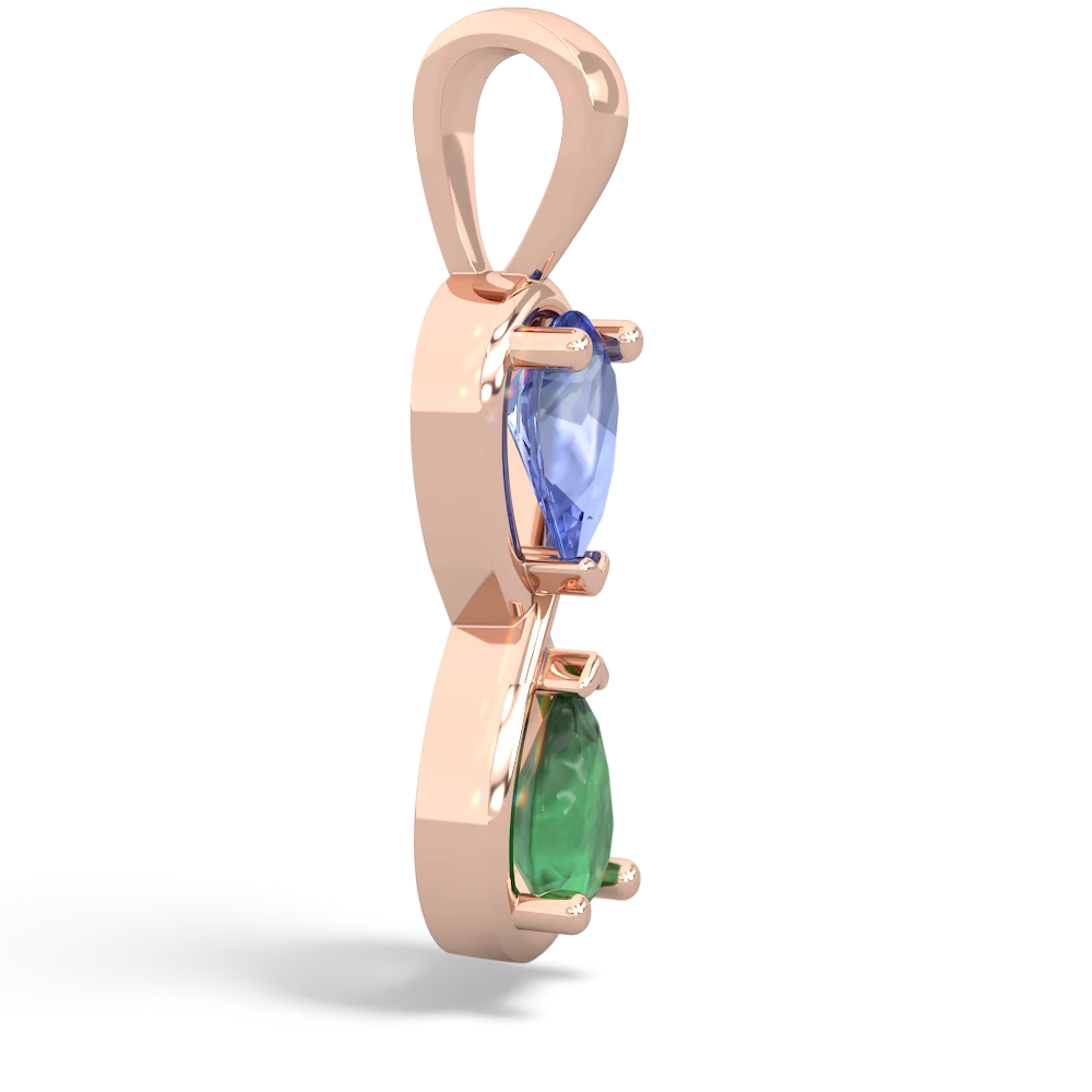 Tanzanite Infinity 14K Rose Gold pendant P5050