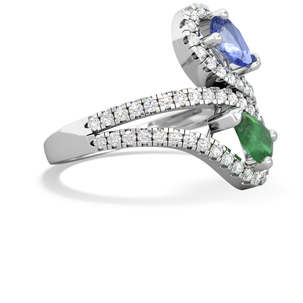 Tanzanite Diamond Dazzler 14K White Gold ring R3000