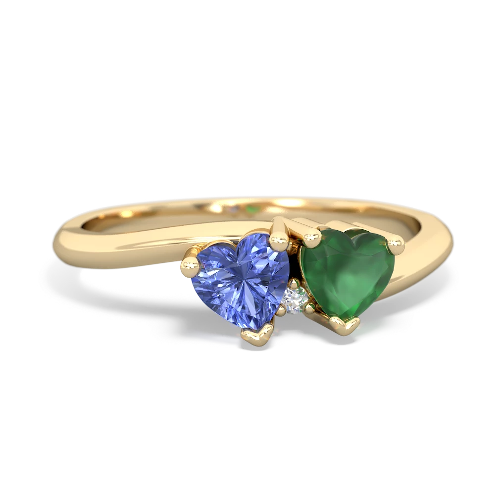 Tanzanite Sweethearts 14K Yellow Gold ring R5260