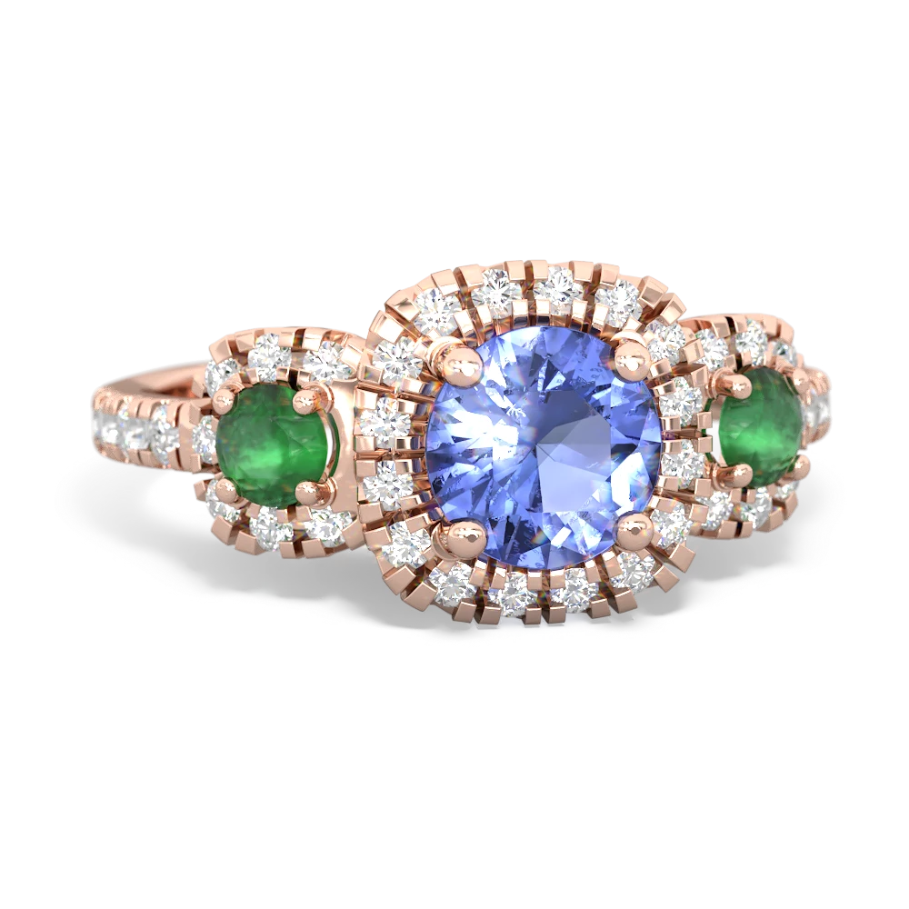 Tanzanite Regal Halo 14K Rose Gold ring R5350