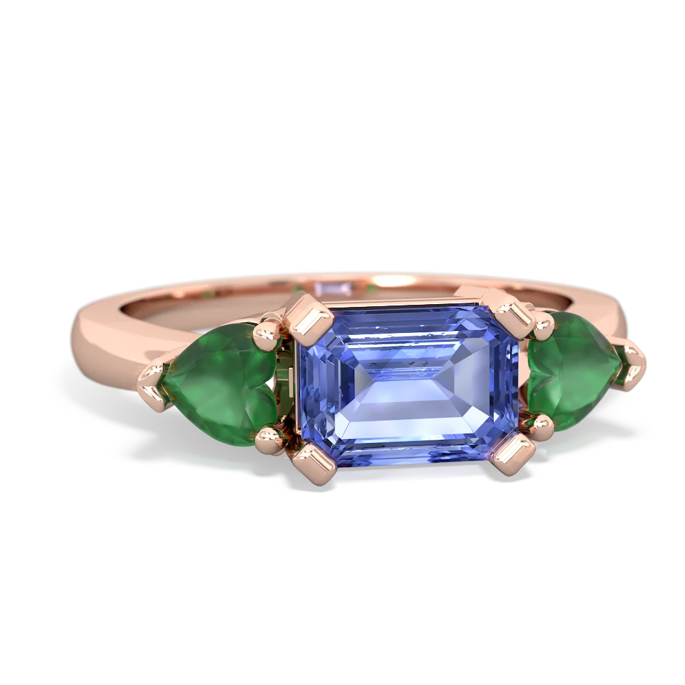 Tanzanite Three Stone 14K Rose Gold ring R5235