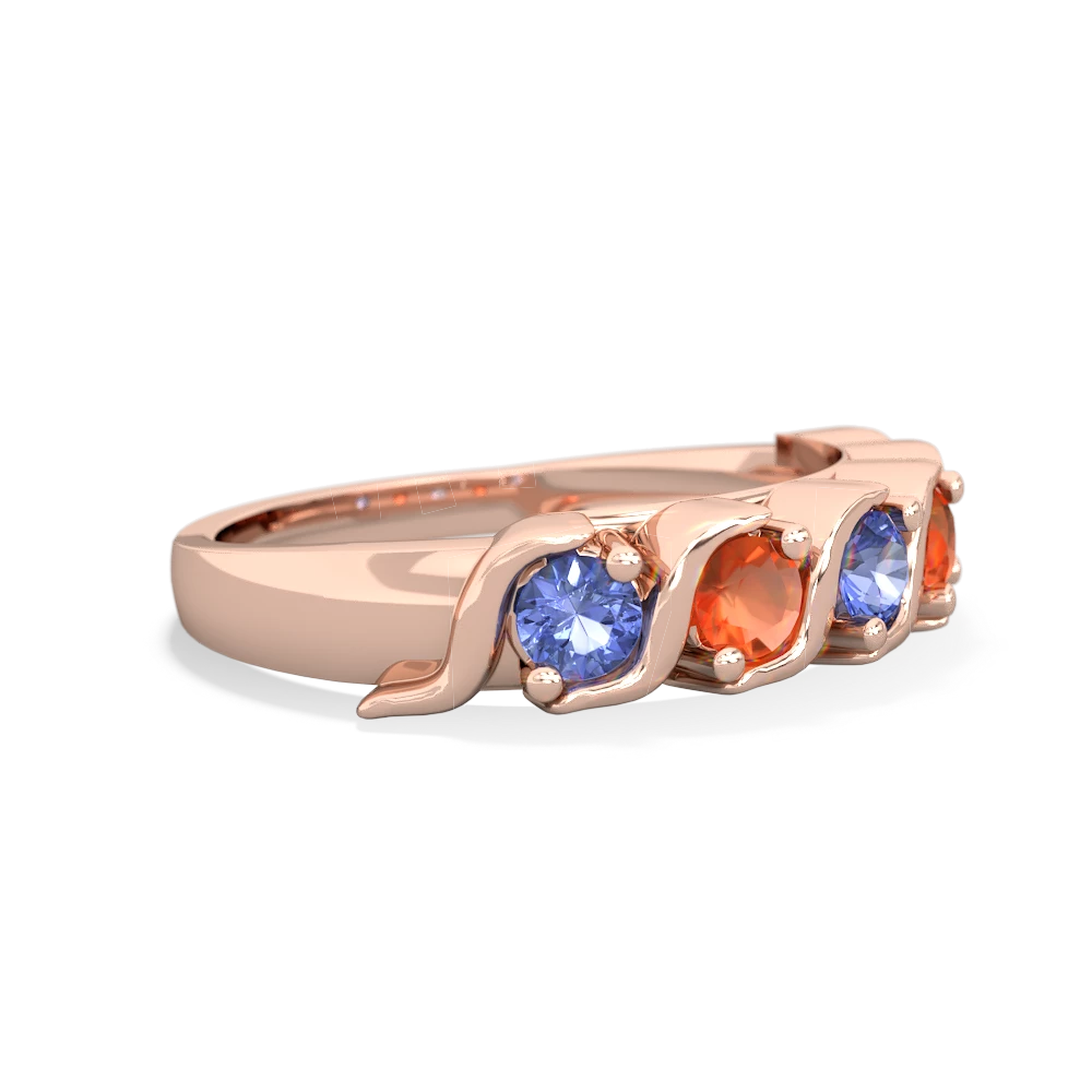 Tanzanite Anniversary Band 14K Rose Gold ring R2089