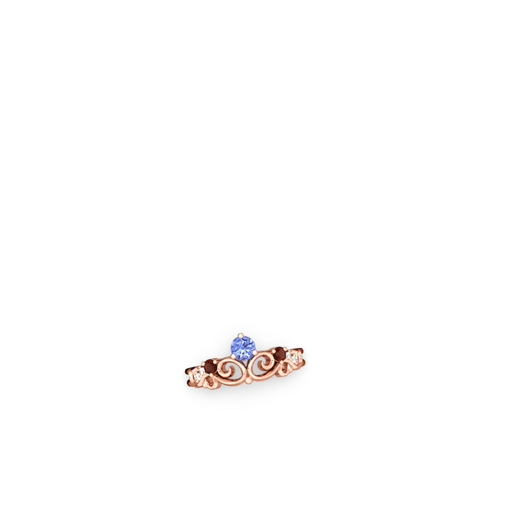 Tanzanite Crown Keepsake 14K Rose Gold ring R5740