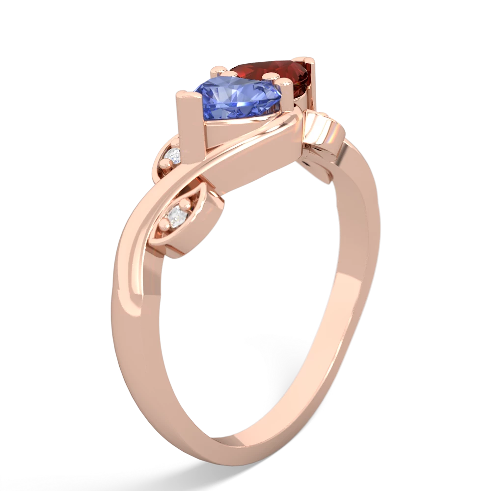 Tanzanite Floral Elegance 14K Rose Gold ring R5790