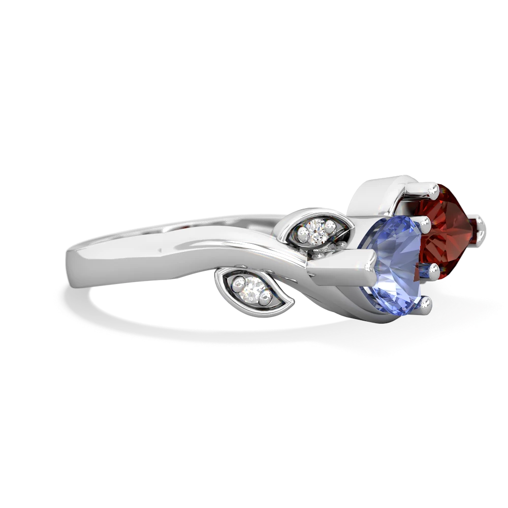 Tanzanite Floral Elegance 14K White Gold ring R5790