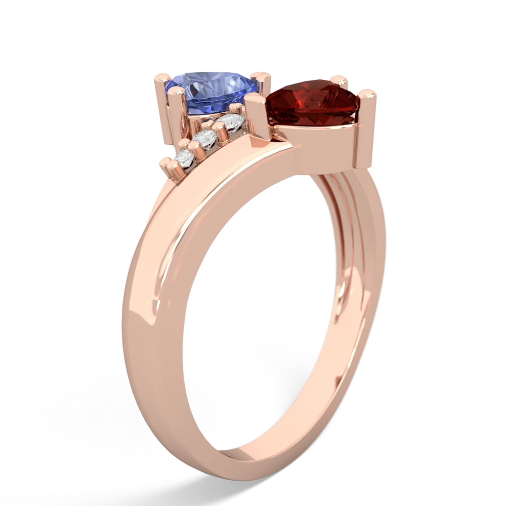 Tanzanite Heart To Heart 14K Rose Gold ring R2064