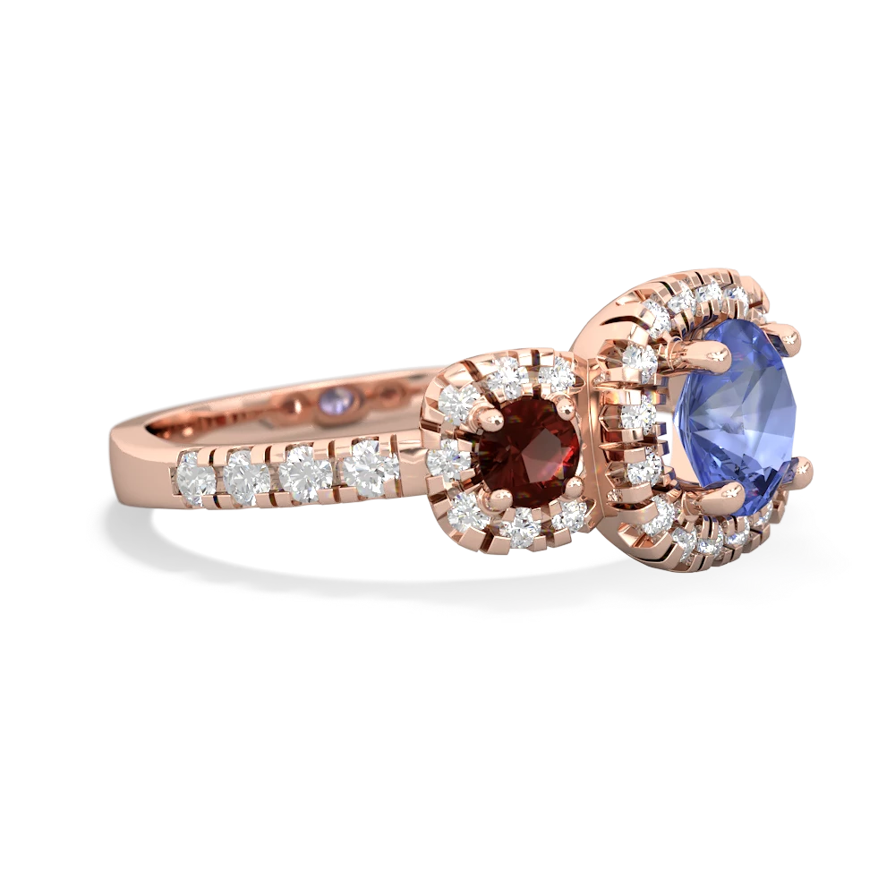 Tanzanite Regal Halo 14K Rose Gold ring R5350