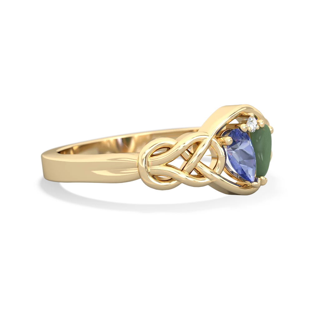 Tanzanite Celtic Love Knot 14K Yellow Gold ring R5420