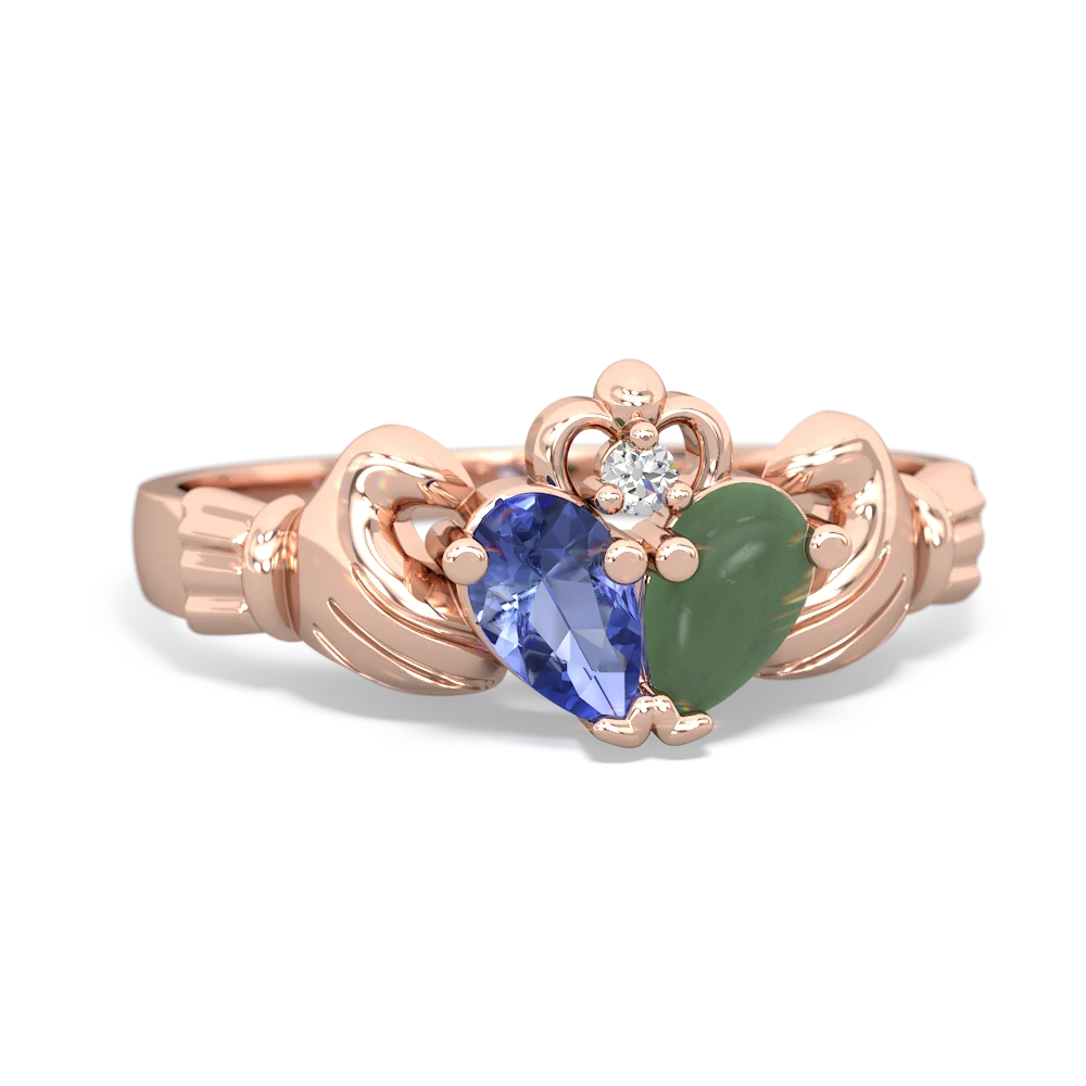 Tanzanite 'Our Heart' Claddagh 14K Rose Gold ring R2388