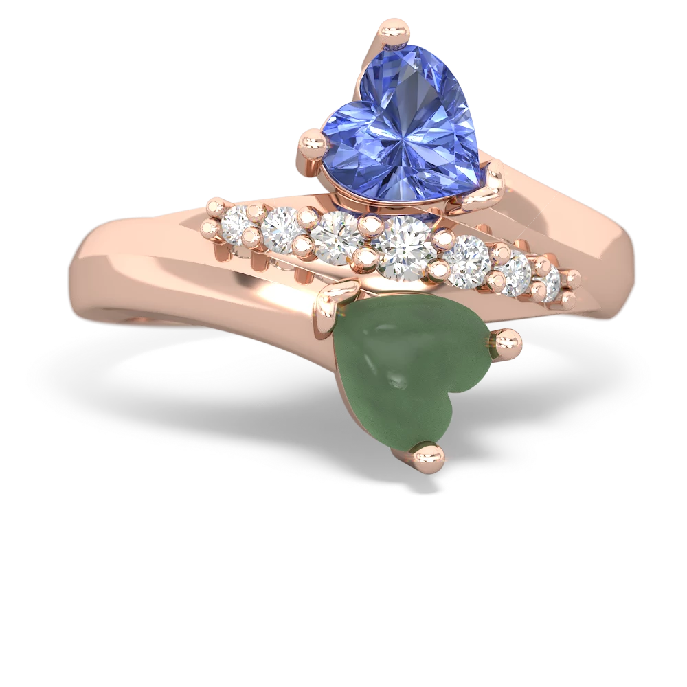 Tanzanite Heart To Heart 14K Rose Gold ring R2064