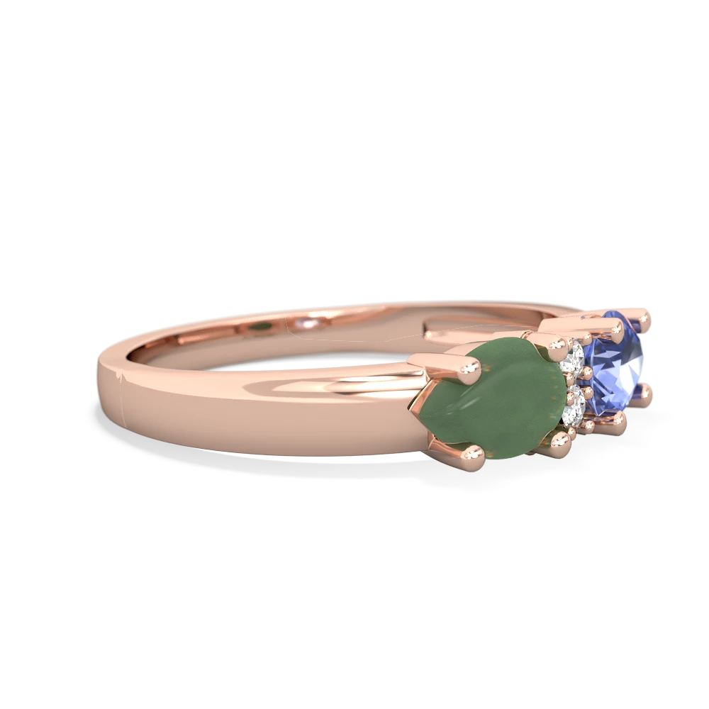 Tanzanite Pear Bowtie 14K Rose Gold ring R0865