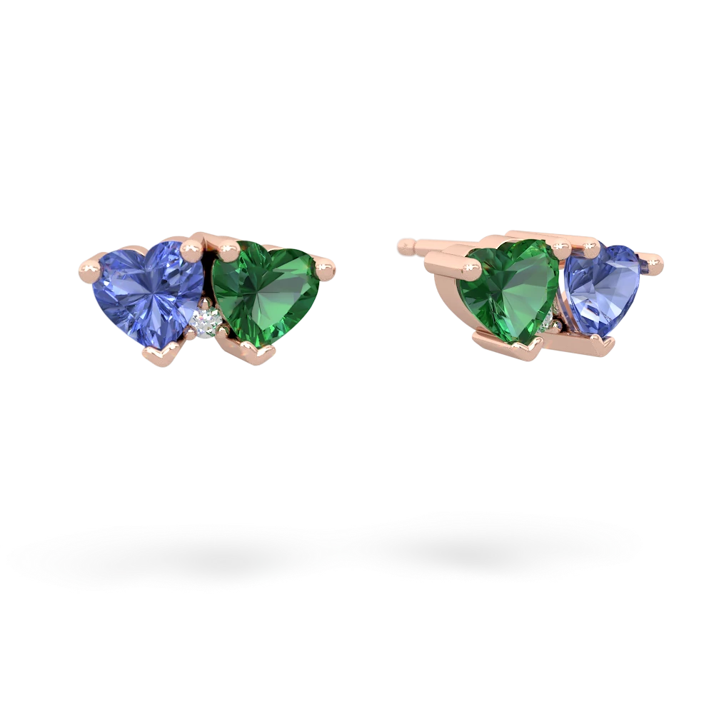 Tanzanite Sweethearts 14K Rose Gold earrings E5260