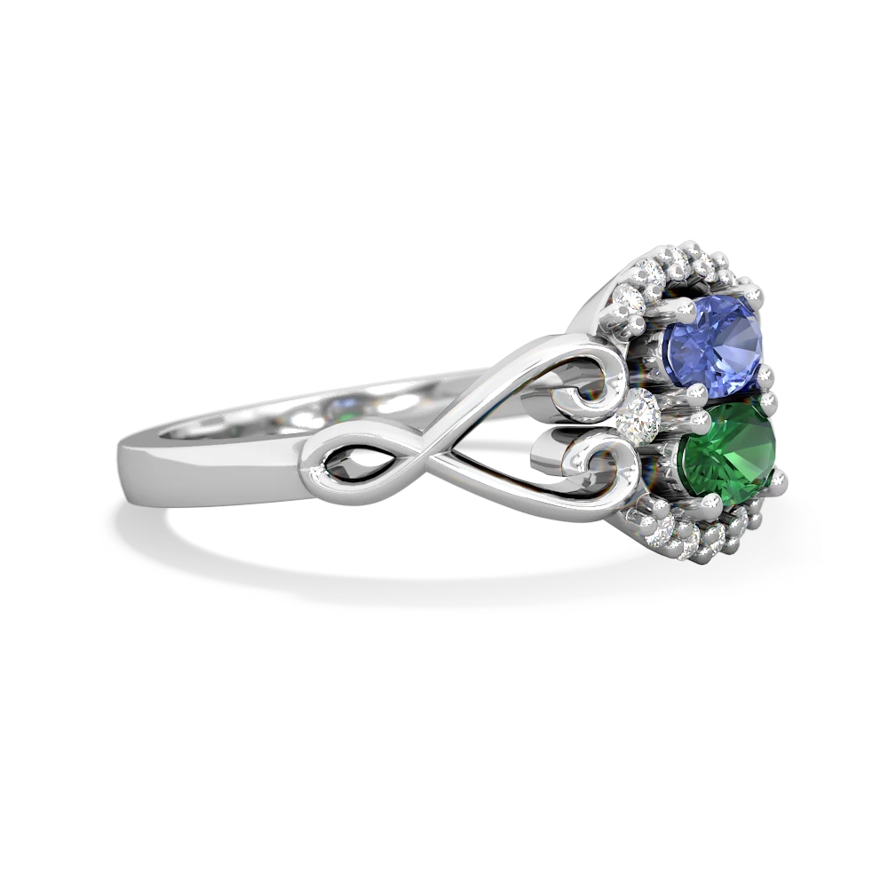 Tanzanite Love Nest 14K White Gold ring R5860