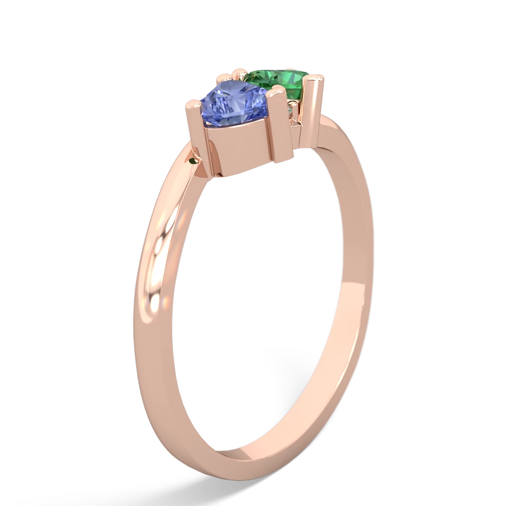 Tanzanite Sweethearts 14K Rose Gold ring R5260