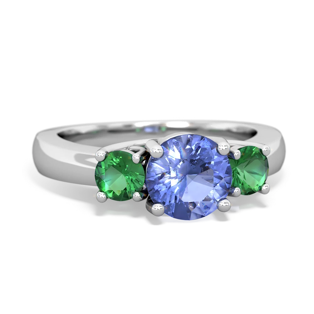 Emerald and tanzanite on sale rings