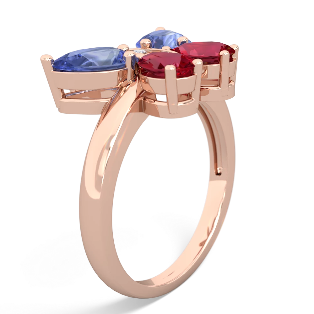 Tanzanite Butterfly 14K Rose Gold ring R2215