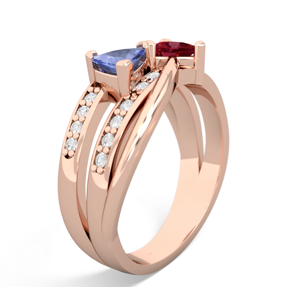 Tanzanite Bowtie 14K Rose Gold ring R2360