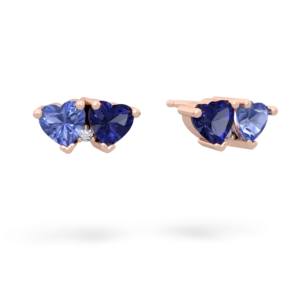 Tanzanite Sweethearts 14K Rose Gold earrings E5260