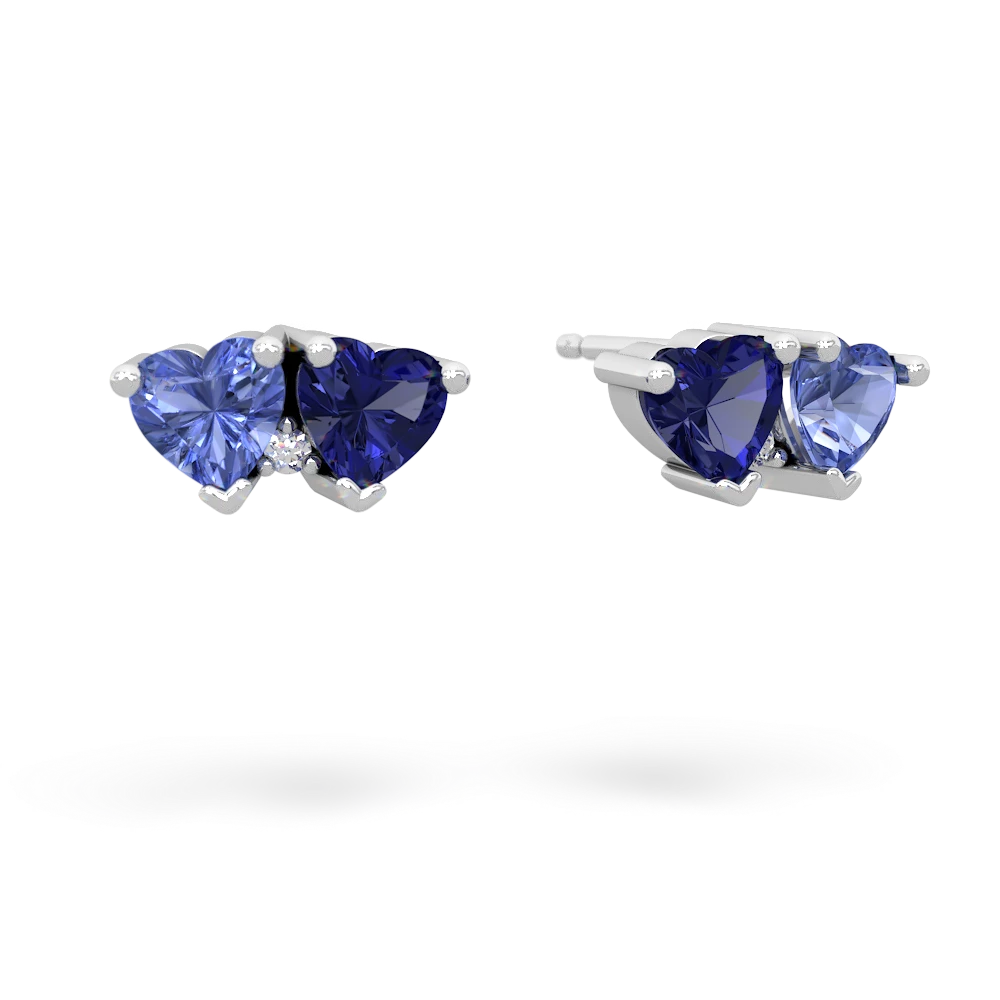 Tanzanite Sweethearts 14K White Gold earrings E5260