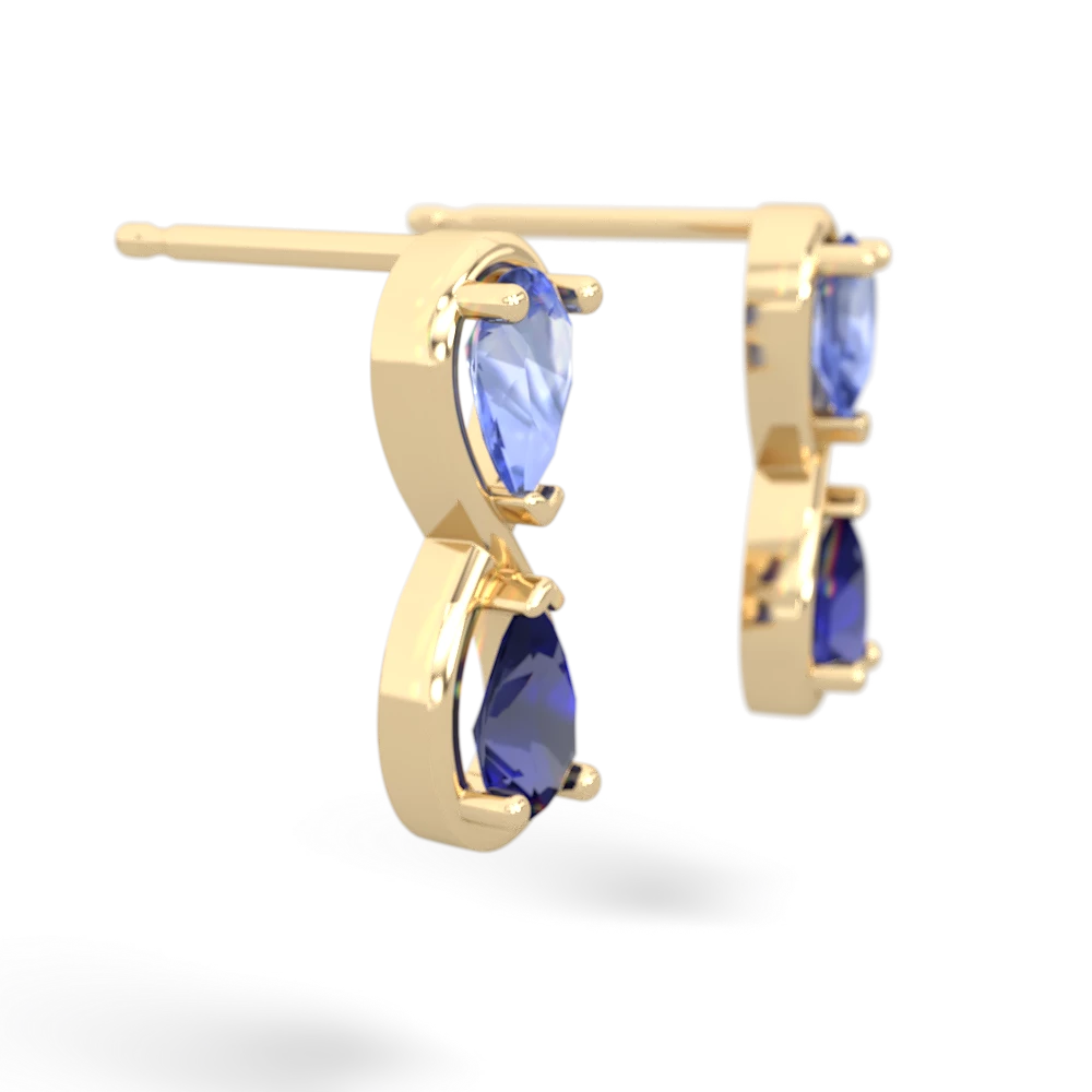 Tanzanite Infinity 14K Yellow Gold earrings E5050