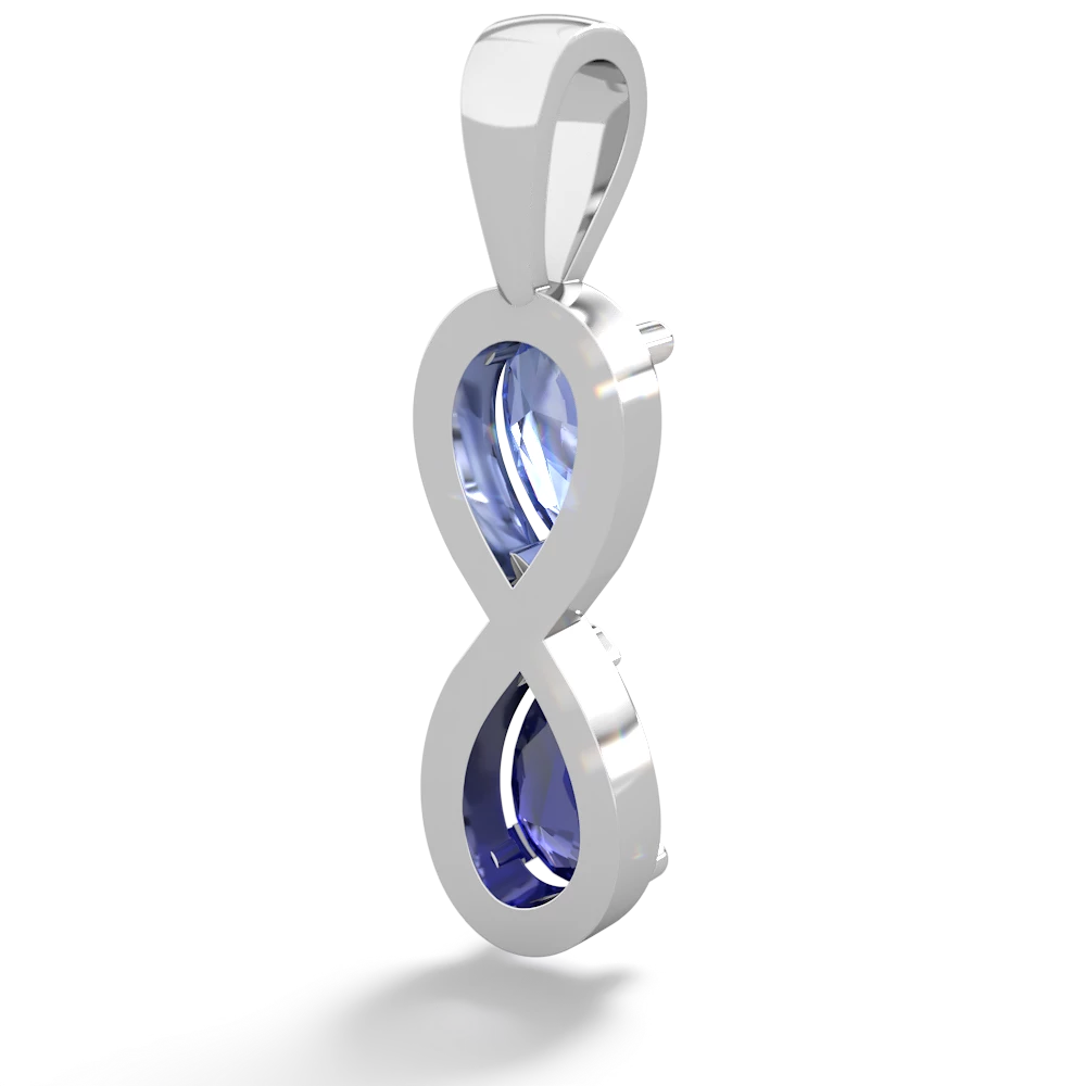 Tanzanite Infinity 14K White Gold pendant P5050