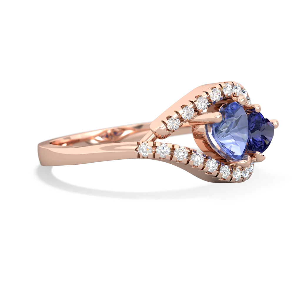 Tanzanite Mother And Child 14K Rose Gold ring R3010