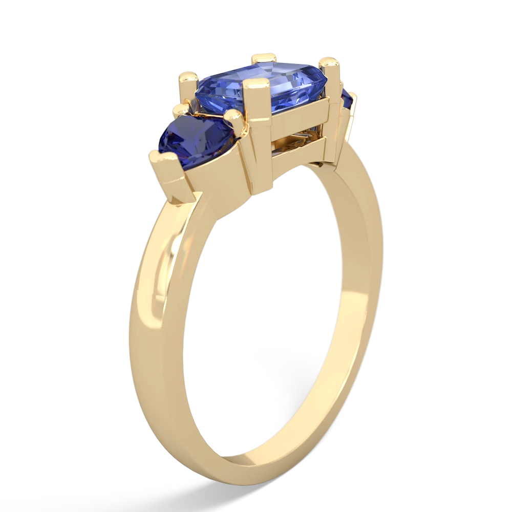 Tanzanite Three Stone 14K Yellow Gold ring R5235