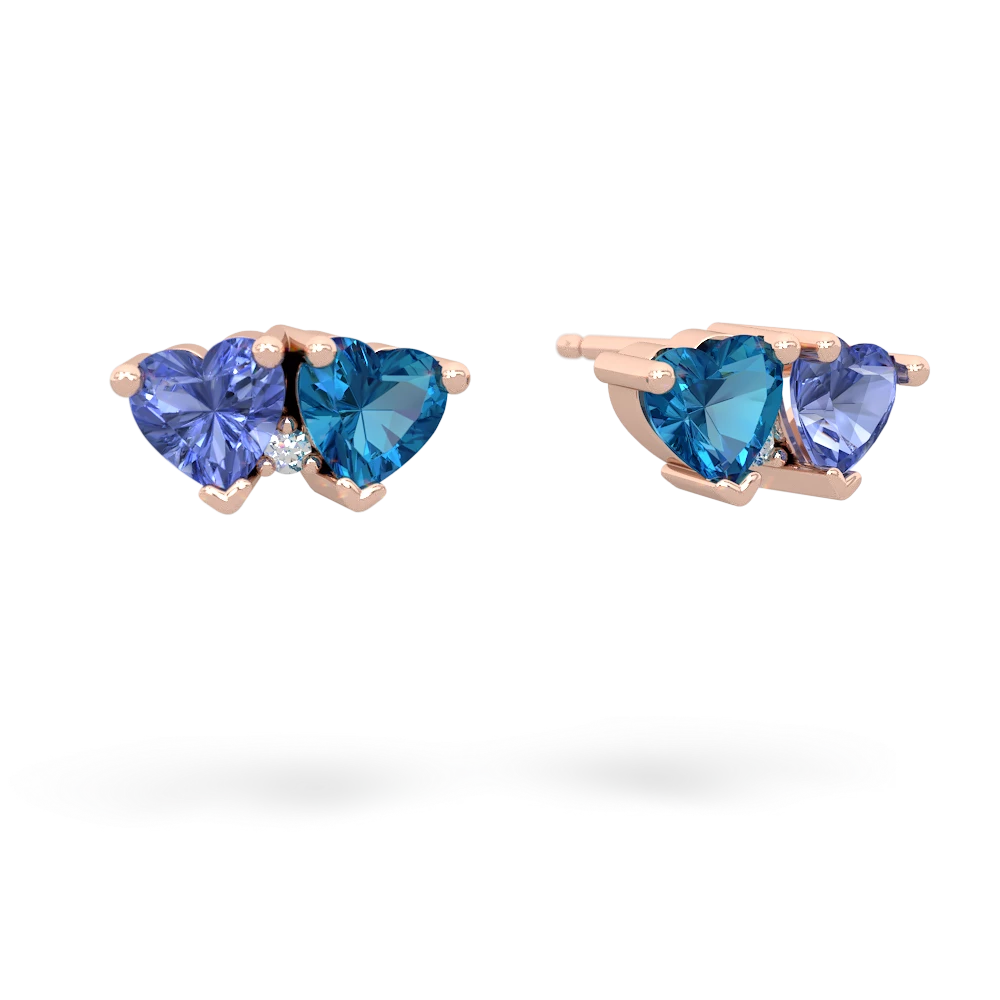 Tanzanite Sweethearts 14K Rose Gold earrings E5260