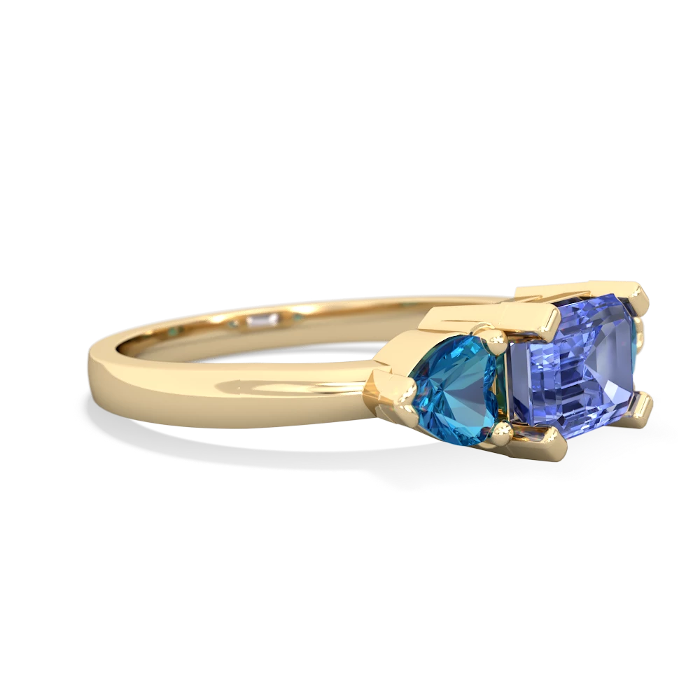 Tanzanite Three Stone 14K Yellow Gold ring R5235