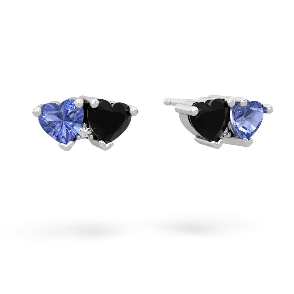 Tanzanite Sweethearts 14K White Gold earrings E5260