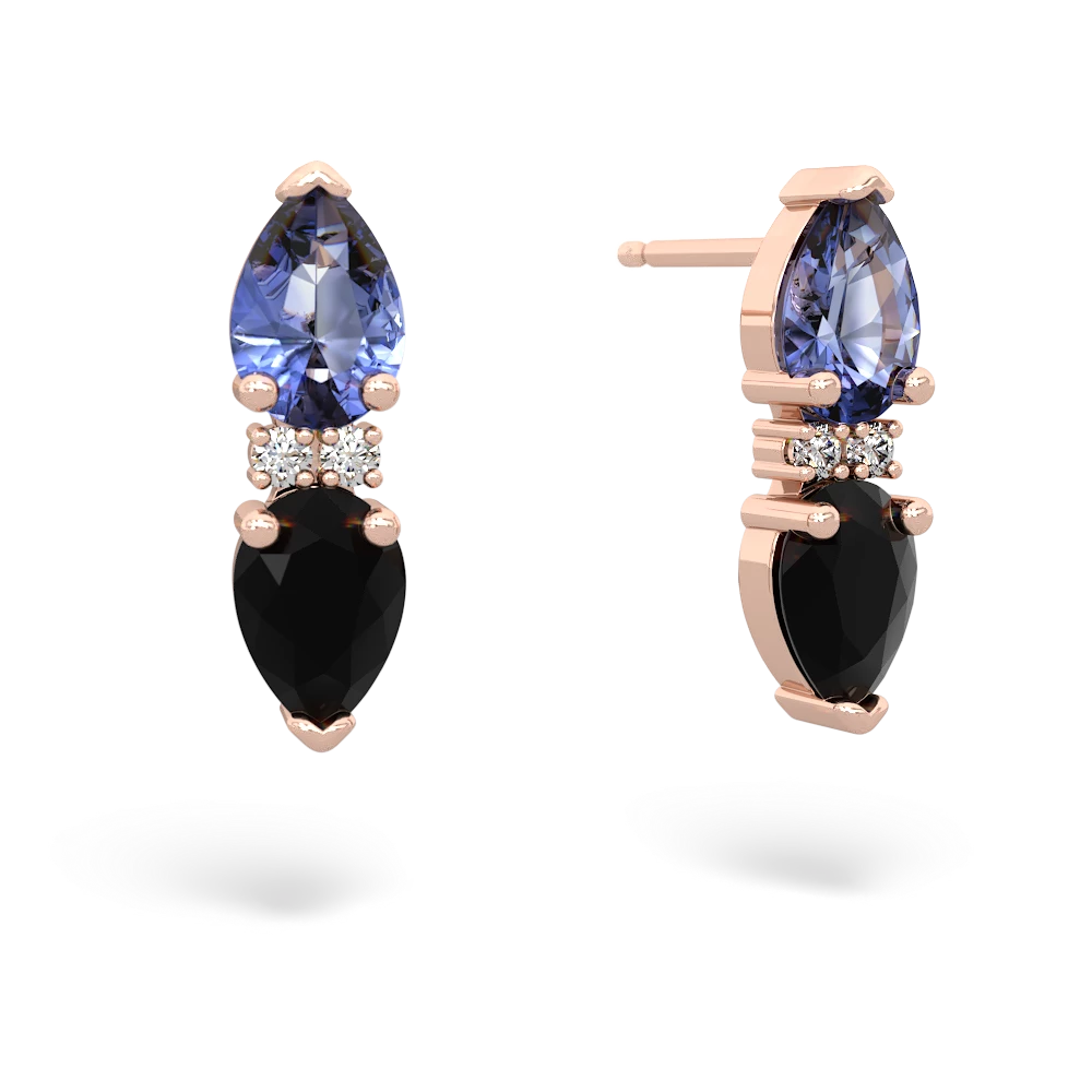 Tanzanite Bowtie Drop 14K Rose Gold earrings E0865