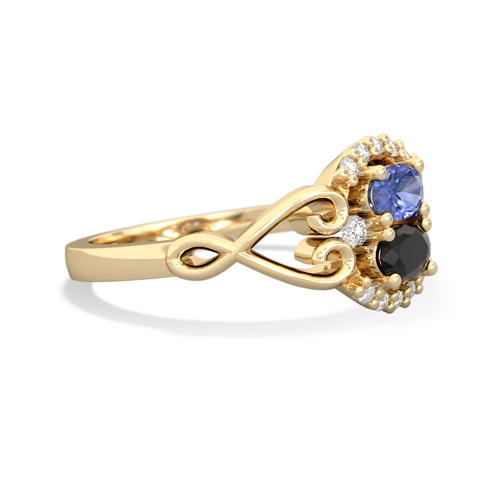 Tanzanite Love Nest 14K Yellow Gold ring R5860