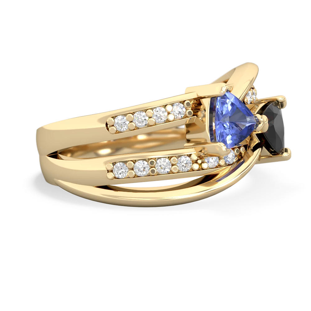 Tanzanite Bowtie 14K Yellow Gold ring R2360