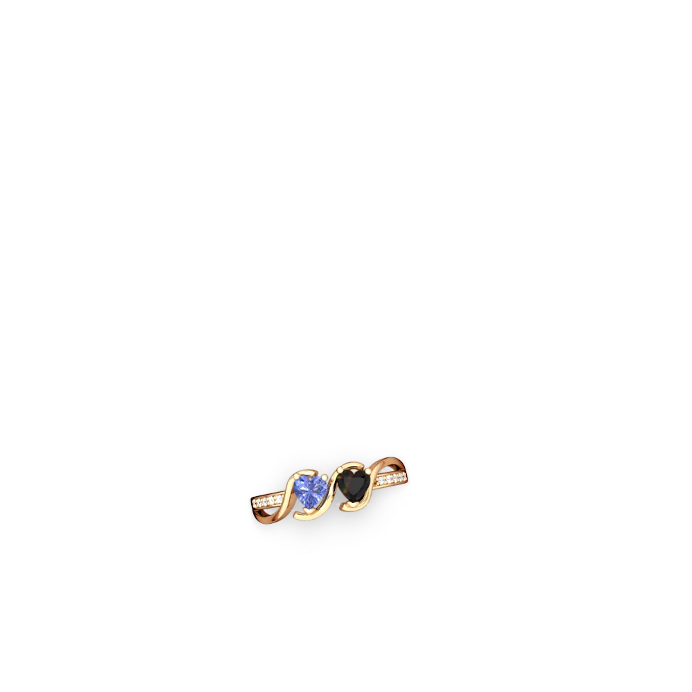 Tanzanite Side By Side 14K Yellow Gold ring R3090