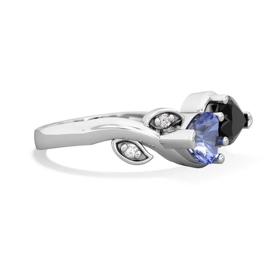 Tanzanite Floral Elegance 14K White Gold ring R5790