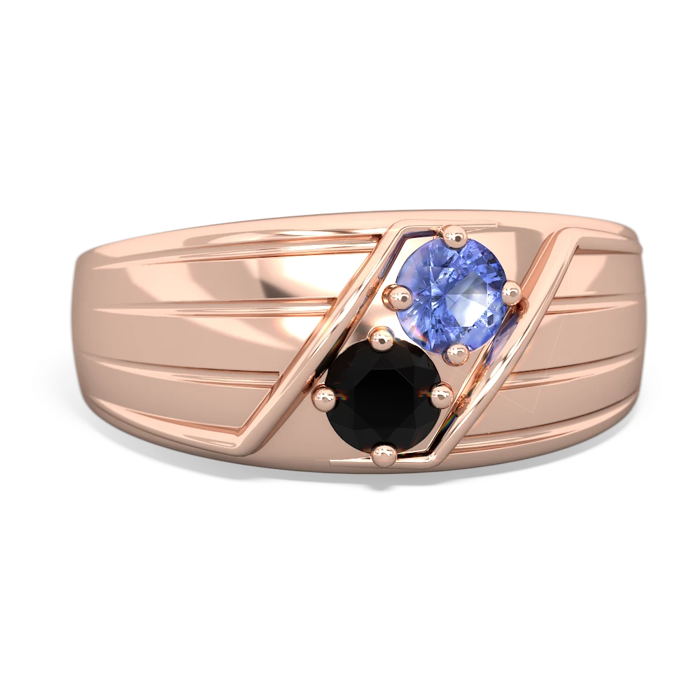 Tanzanite Men's Streamline 14K Rose Gold ring R0460