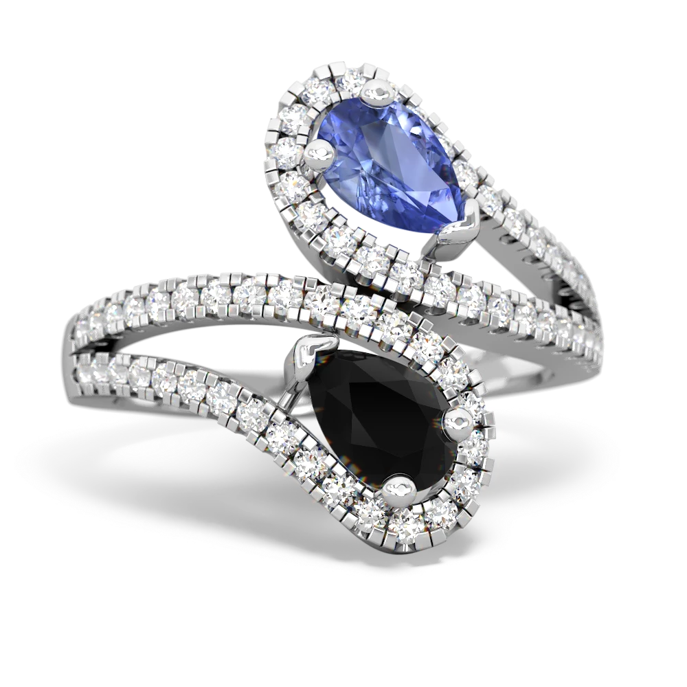 Tanzanite Diamond Dazzler 14K White Gold ring R3000