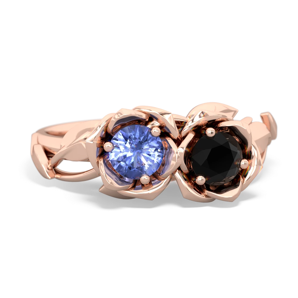 Tanzanite Rose Garden 14K Rose Gold ring R5510