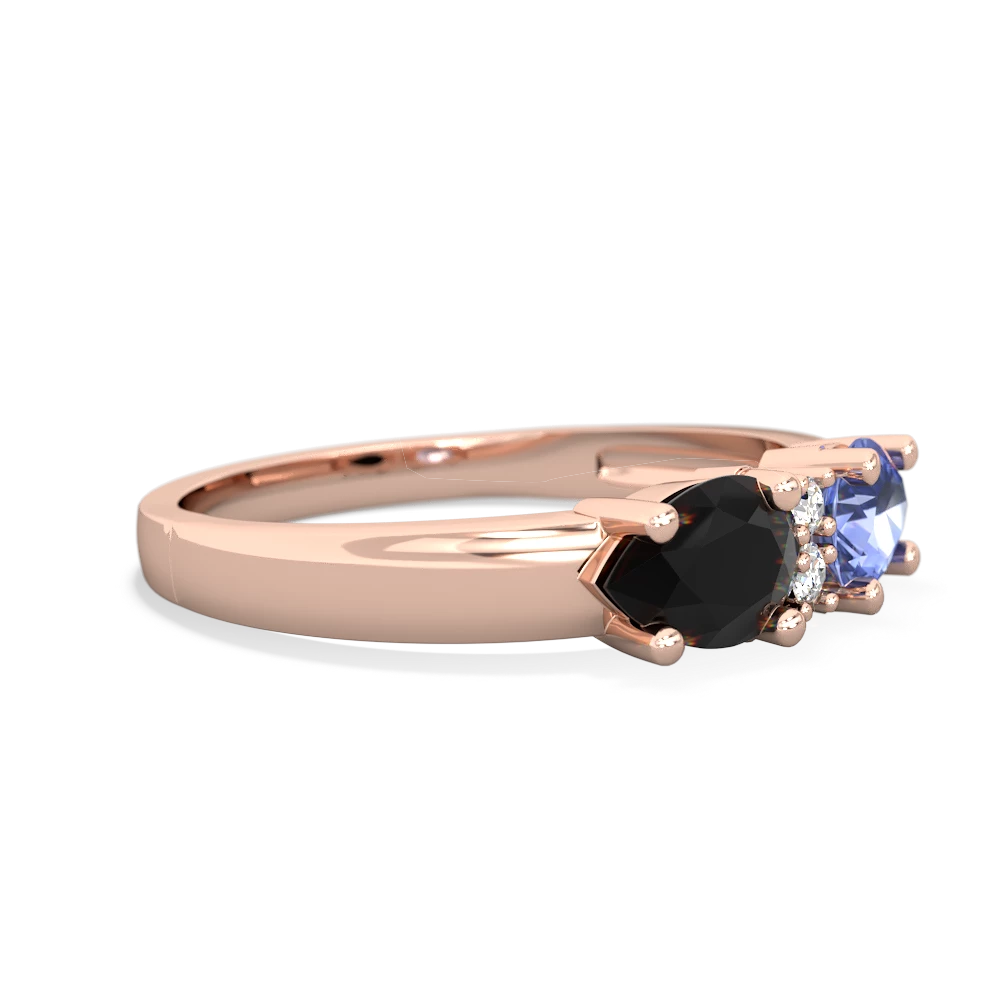 Tanzanite Pear Bowtie 14K Rose Gold ring R0865