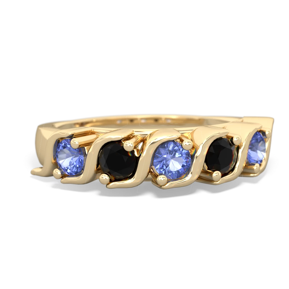 Tanzanite Anniversary Band 14K Yellow Gold ring R2089