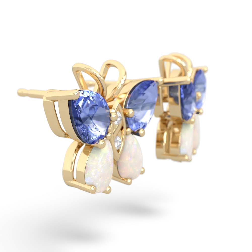 Tanzanite Butterfly 14K Yellow Gold earrings E2215